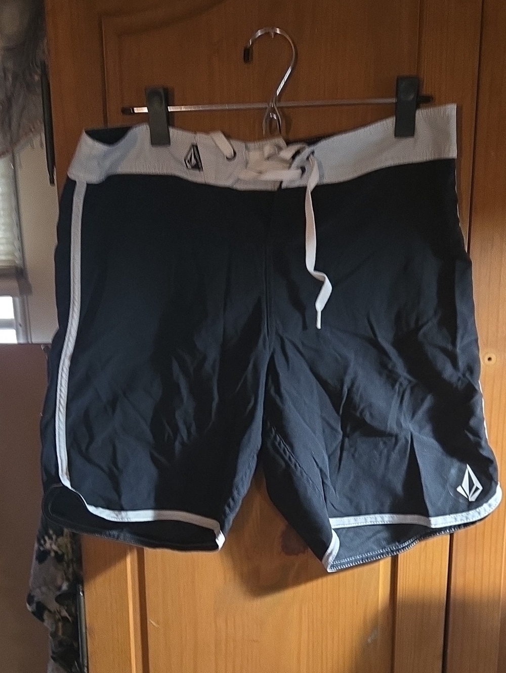 Volcom Black Athletic Swim Shorts with White Trim